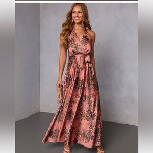 Vici Garden Toast Halter Maxi